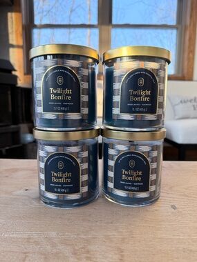 Twilight Bonfire Scented Jar Candles - Set of 4